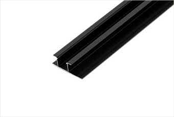 崇左航空纤维墙咔铝合金带灯中条（哑黑氧化）