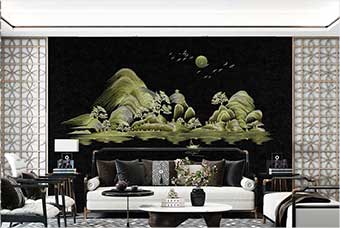 崇左森佰汇航空纤维墙咔（湖光山色）